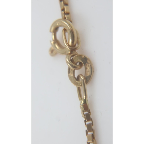 34 - 18ct gold chain, with an integral enamelled butterfly, 7.0g. UK P&P Group 0 (£6+VAT for the first lo... 