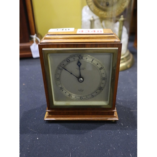 340 - Elliott clock, by Moram Bros of Liverpool, in a walnut case, not working. UK P&P Group 2 (£20+VAT fo... 