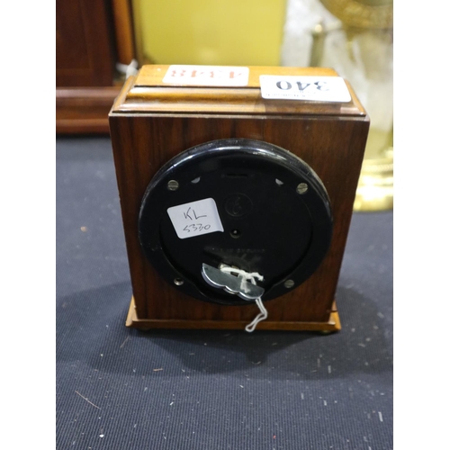 340 - Elliott clock, by Moram Bros of Liverpool, in a walnut case, not working. UK P&P Group 2 (£20+VAT fo... 