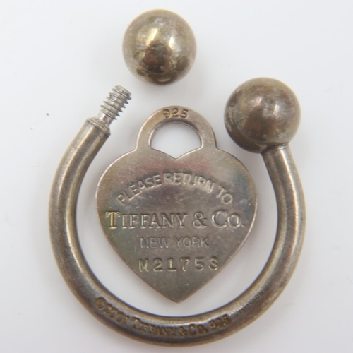 46 - Tiffany & Co sterling silver Hearty keyring. UK P&P Group 0 (£6+VAT for the first lot and £1+VAT for... 