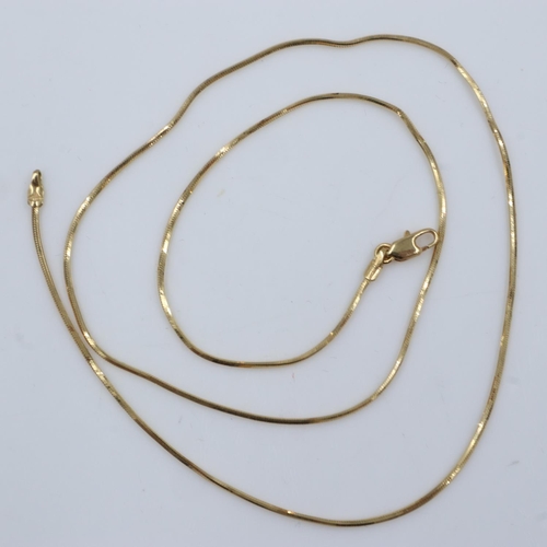 56 - 18ct gold fine neck chain, L: 46 cm, 4.9g. UK P&P Group 0 (£6+VAT for the first lot and £1+VAT for s... 