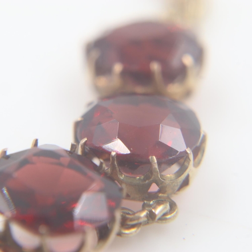 69 - Victorian gold and garnet bracelet, unmarked, 5.8g. UK P&P Group 1 (£16+VAT for the first lot and £2... 