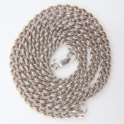 9 - 925 silver flat link neck chain, L: 45 cm, 33g. UK P&P Group 0 (£6+VAT for the first lot and £1+VAT ... 