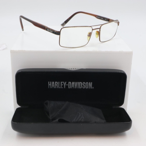 163 - Pair of Harley Davidson spectacles in a Harley Davidson case. UK P&P Group 1 (£16+VAT for the first ... 