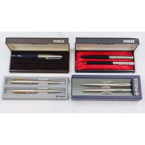 186 - Four Parker pen sets, lacking one pencil. UK P&P Group 1 (£16+VAT for the first lot and £2+VAT for s... 