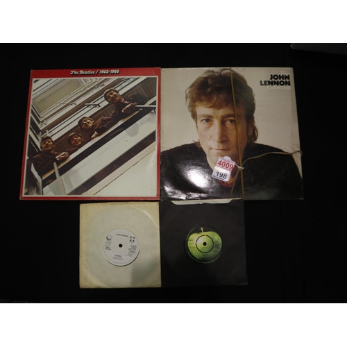 198 - Lps and singles, including The Beatles 1962 - 1966 double album, The John Lennon Collection and sing... 