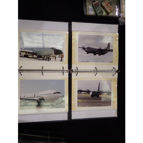 214 - Two binders of aircraft photographs. UK P&P Group 2 (£20+VAT for the first lot and £4+VAT for subseq... 