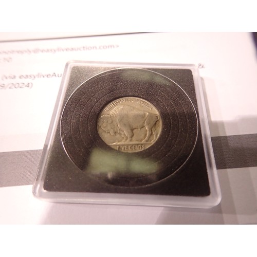 1148 - 1917 - USA Buffalo 5 cents with indian head. UK P&P Group 0 (£6+VAT for the first lot and £1+VAT for... 