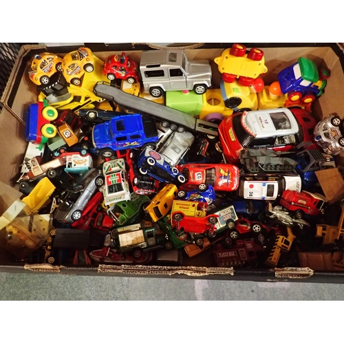 2026 - Quantity of unboxed, playworn diecast and plastic vehicles, mostly good condition. UK P&P Group 2 (£... 