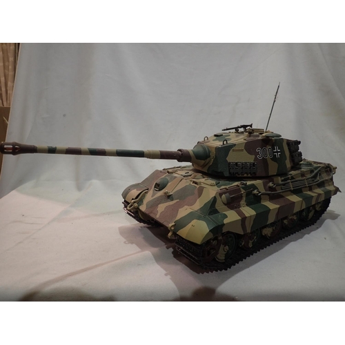 2030 - Tamiya 1/16 scale King Tiger tank, fitted DMD, unit, very good condition, may have some damage, miss... 