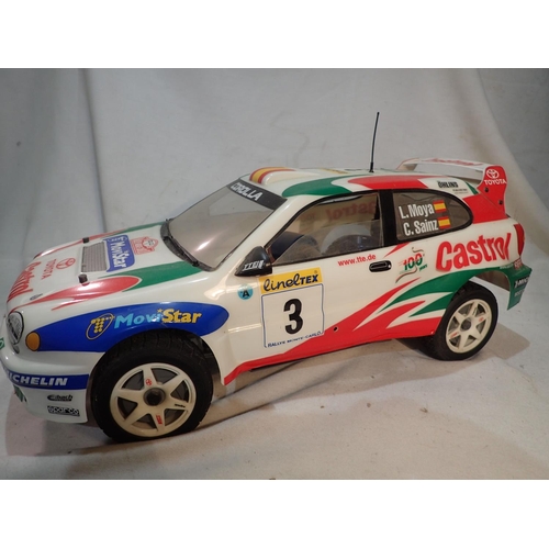 2032 - Kyosho radio controlled Toyota four wheel drive rally car, fitted with a Kyosho GS21 Glow engine, ve... 