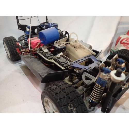 2032 - Kyosho radio controlled Toyota four wheel drive rally car, fitted with a Kyosho GS21 Glow engine, ve... 