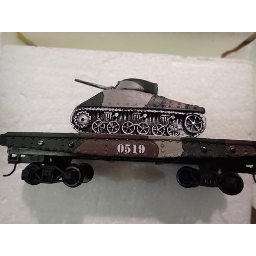 2045 - Bachmann/Hawthorne Village/Bradford Exchange WWII armoured train set, H.O scale comprising loco and ... 