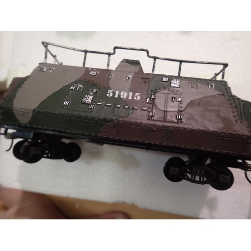 2045 - Bachmann/Hawthorne Village/Bradford Exchange WWII armoured train set, H.O scale comprising loco and ... 