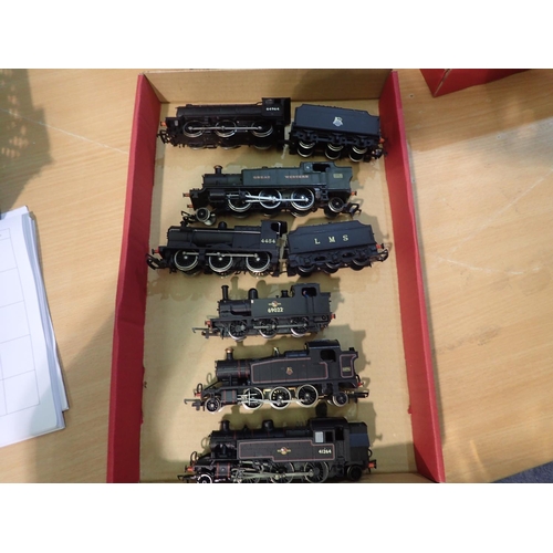 2051 - Six OO scale steam outline locomotives, Lima, Bachmann and Airfix, mostly very good to excellent con... 