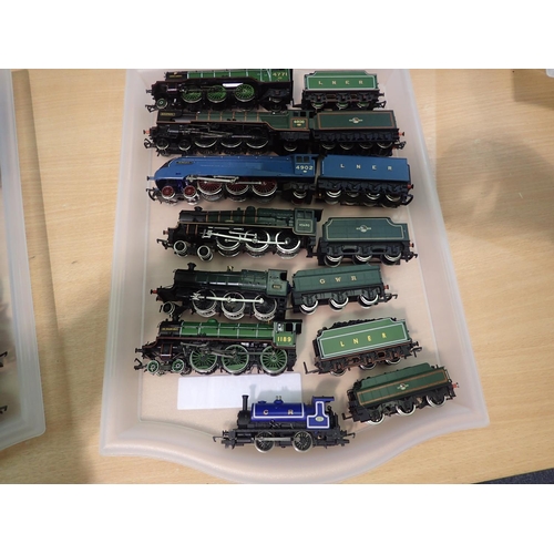 2059 - Seven unboxed OO scale steam outline locomotives, various makes and types, all require attention, su... 