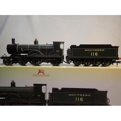 2071 - OO scale Hornby R3457, class T9, Southern green, 116, excellent condition, storage wear to box. UK P... 