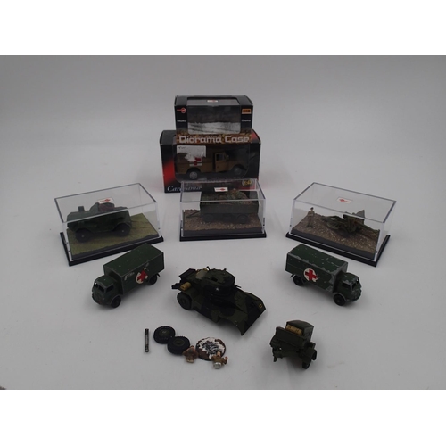 2080 - Eight mixed diecast models with military theme to include Lesney, Oxford and Can-Do. UK P&P Group 1 ... 