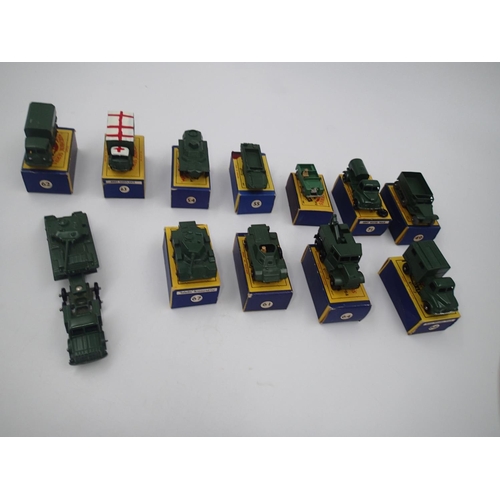 2090 - Eleven boxed Moko Lesney Matchbox military vehicles, numbered as pictured, generally excellent condi... 