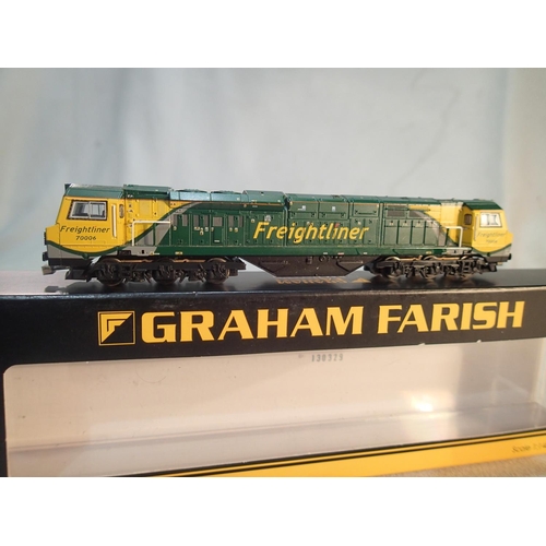 2137 - N Gauge Farish/Bachmann 371-635 class 70 diesel, 70006, Freightliner livery, near mint, boxed, DCC f... 