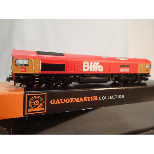 2145 - N Gauge Gaugemaster class 66 diesel, 66783, The Flying Dutchman, Biffa livery, near mint, wear to bo... 