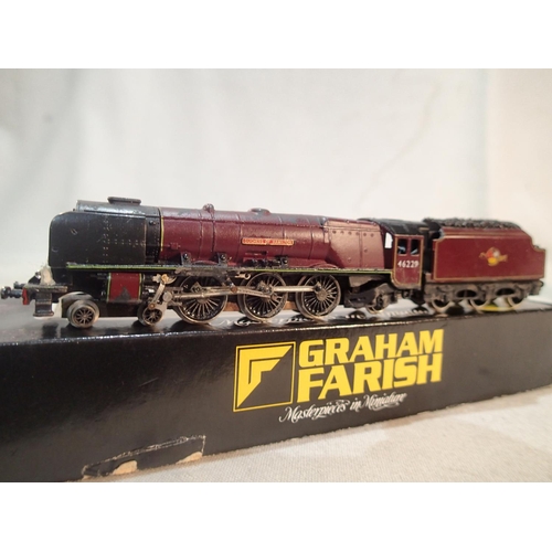 2158 - N Gauge Graham Farish, Duchess class, 46229, Duchess of Hamilton, BR maroon, late crest, detailed, g... 