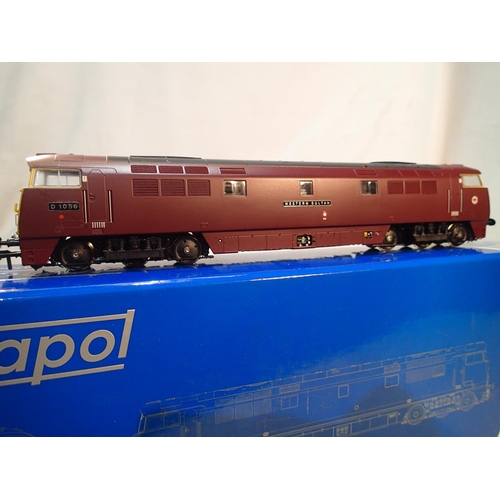 2177 - OO gauge Dapol 4D-003-003, class 52, Western Sultan, D1056, BR maroon, etched plates fitted, excelle... 