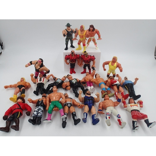 2243 - Twenty two unboxed Titan/Hasbro WWF figures in excellent condition. UK P&P Group 2 (£20+VAT for the ... 