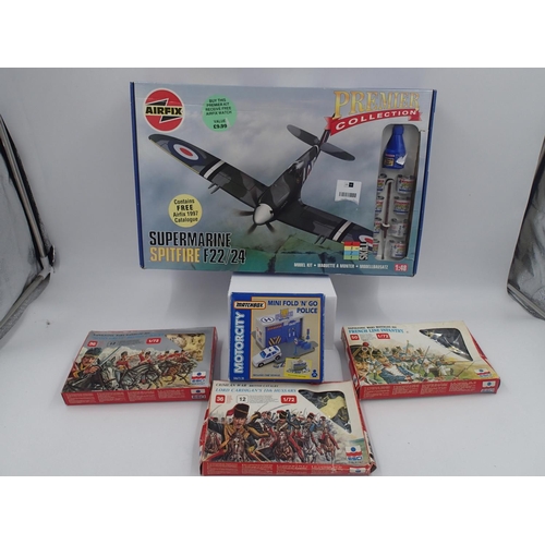 2247 - Five boxed model kits to include Airfix #97105 Supermarine Spitfire F22/24. UK P&P Group 2 (£20+VAT ... 