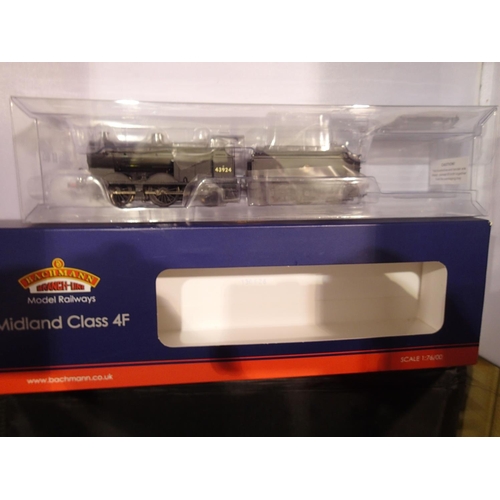 2001 - OO scale Bachmann 31-882, class 4F, 43924, black, late crest, no paperwork, near mint, storage wear ... 