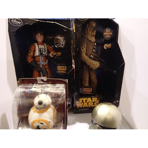 2106 - Star Wars boxed Luke Skywalker and Chewbacca, interactive 12inch toys in excellent condition and oth... 