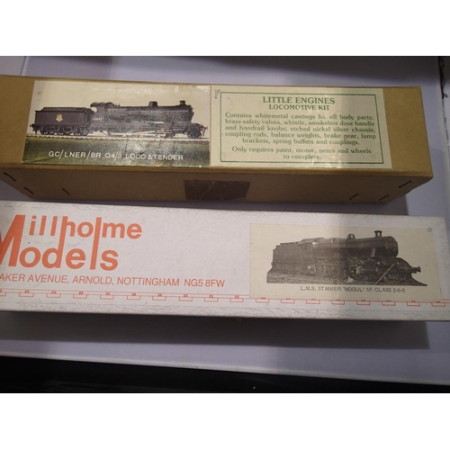 2200 - OO gauge, two locomotive body/chassis kits, Millholme Models Stanier Mogul 260 and tender, Little En... 