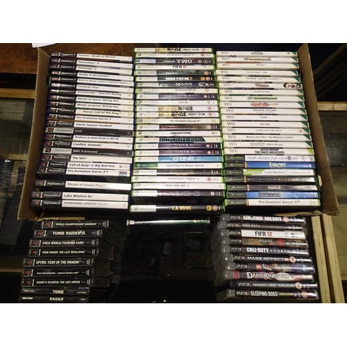 2273 - Seventy boxed games for PlayStation, PlayStation 2, PlayStation 3, PSP, Xbox, Xbox 360 and Wii. Not ... 