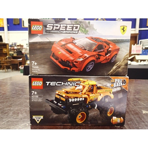 2306 - Two Lego sets, 76895 Speed Champions and 42135 Mowster Jam, appear complete, wear to boxes. UK P&P G... 