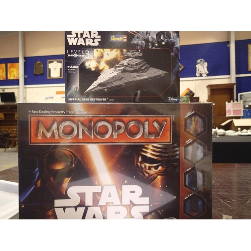 2307 - Star Wars Monopoly set, factory sealed, plus Revell Star Wars Imperial Star Destroyer, appear comple... 