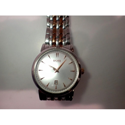 1081 - Hugo Boss wristwatch, requires battery and pin to bracelet. UK P&P Group 1 (£16+VAT for the first lo... 