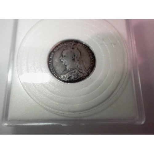 1095 - 1888 - silver shilling of queen Victoria. UK P&P Group 0 (£6+VAT for the first lot and £1+VAT for su... 