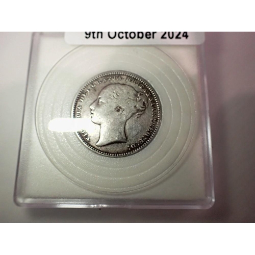 1107 - 1873 - silver shilling of queen Victoria. UK P&P Group 0 (£6+VAT for the first lot and £1+VAT for su... 