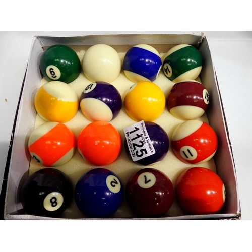 1125 - Full set of pool balls. Not available for in-house P&P