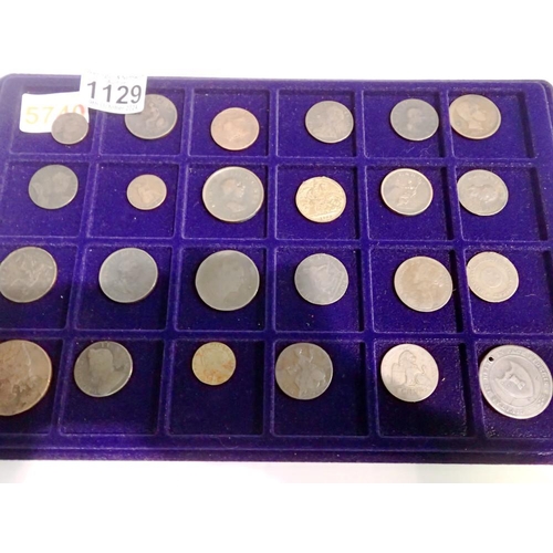 1129 - Tray of early mill and workhouse coins. UK P&P Group 1 (£16+VAT for the first lot and £2+VAT for sub... 