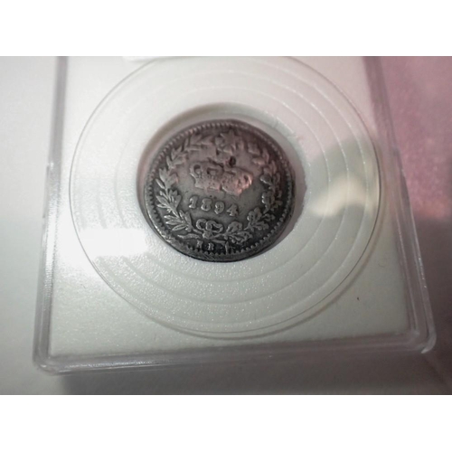 1141 - 1894 - Italian silver 20 centisimi. UK P&P Group 0 (£6+VAT for the first lot and £1+VAT for subseque... 