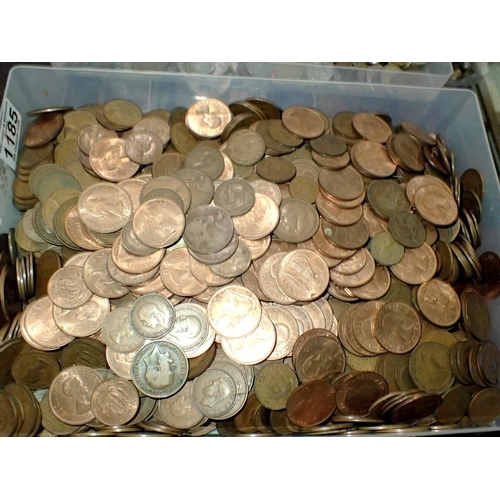 1185 - Large collection of UK copper denominations. Not available for in-house P&P