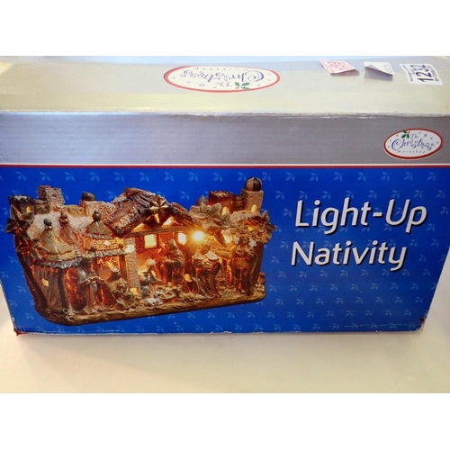 1232 - Illuminated nativity scene. Not available for in-house P&P