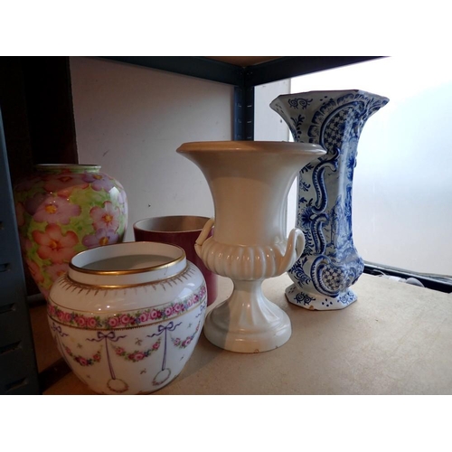 1251 - Mixed ceramics, including vases and planters. Not available for in-house P&P