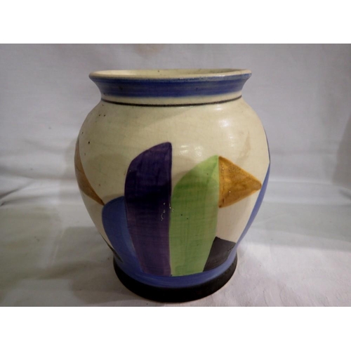 1280 - Radford Art Deco vase, nibbles to base rim, H: 17cm.  UK P&P Group 2 (£20+VAT for the first lot and ... 