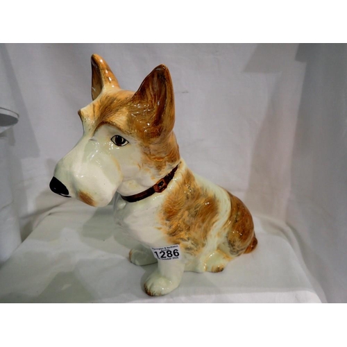 1286 - Sylvac model1209 terrier figurine, H: 28 cm. UK P&P Group 3 (£30+VAT for the first lot and £8+VAT fo... 