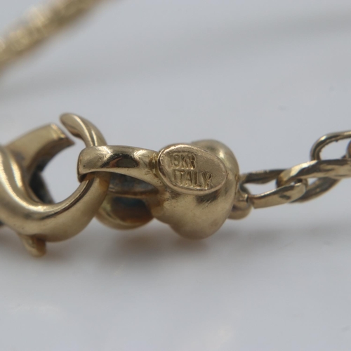 2 - 18ct gold bracelet, set with a single cabochon stone, L: 19 cm, 7.8g. UK P&P Group 0 (£6+VAT for the... 