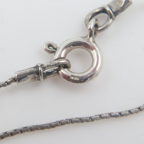 32 - 925 silver stone-set cross and chain. UK P&P Group 1 (£16+VAT for the first lot and £2+VAT for subse... 