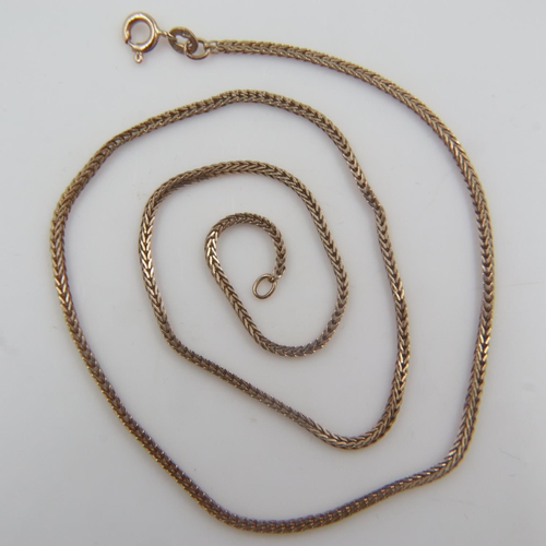 33 - 9ct gold woven-link neck chain, L: 48 cm, 5.7g. UK P&P Group 0 (£6+VAT for the first lot and £1+VAT ... 