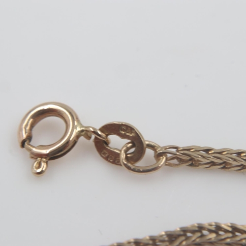 33 - 9ct gold woven-link neck chain, L: 48 cm, 5.7g. UK P&P Group 0 (£6+VAT for the first lot and £1+VAT ... 